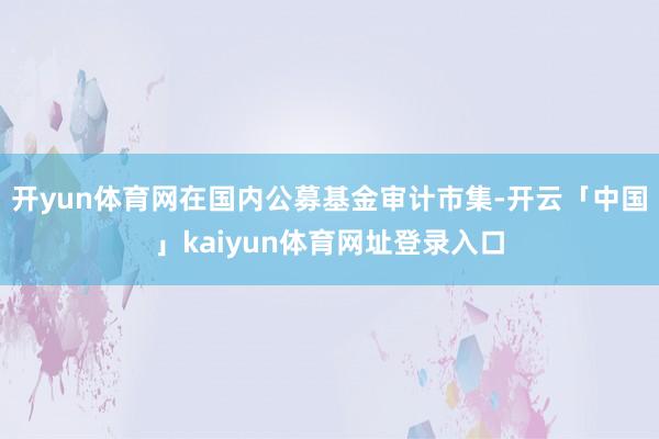 开yun体育网在国内公募基金审计市集-开云「中国」kaiyun体育网址登录入口