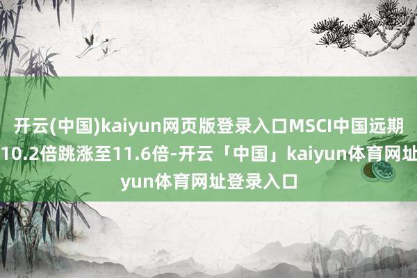 开云(中国)kaiyun网页版登录入口MSCI中国远期市盈率从10.2倍跳涨至11.6倍-开云「中国」kaiyun体育网址登录入口
