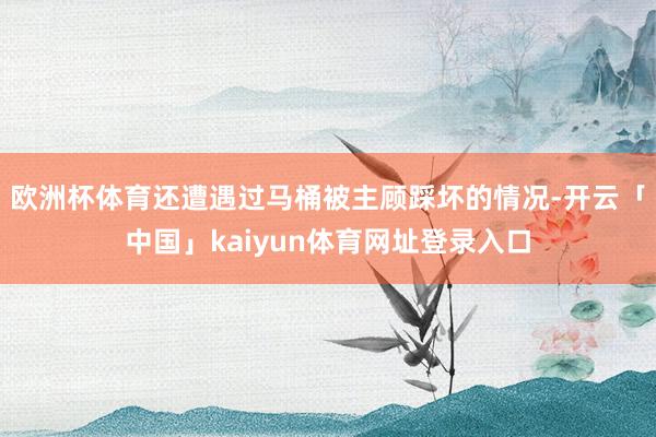 欧洲杯体育还遭遇过马桶被主顾踩坏的情况-开云「中国」kaiyun体育网址登录入口