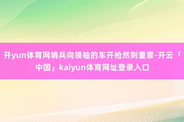 开yun体育网哨兵向领袖的车开枪然则重罪-开云「中国」kaiyun体育网址登录入口