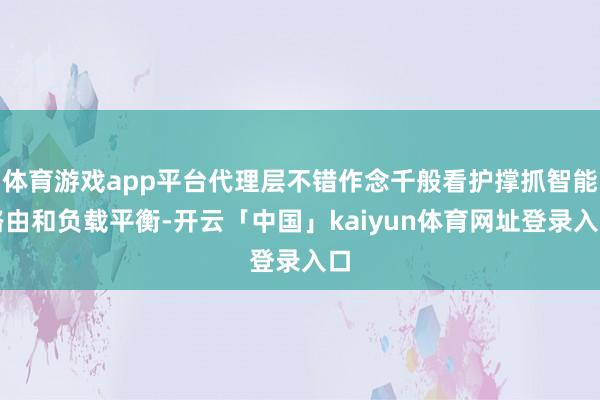 体育游戏app平台代理层不错作念千般看护撑抓智能路由和负载平衡-开云「中国」kaiyun体育网址登录入口