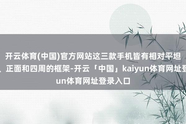 开云体育(中国)官方网站这三款手机皆有相对平坦的后头、正面和四周的框架-开云「中国」kaiyun体育网址登录入口
